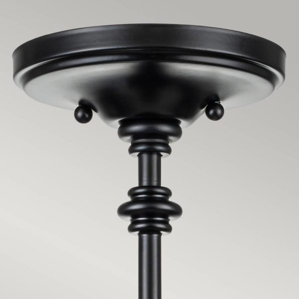 FEISS Suspension Pickering Lane à 3 lampes, noir FEISS