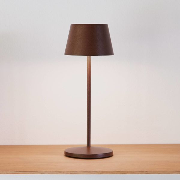 LOOM DESIGN lampe de table LED rechargeable Modi Micro, IP65, corten LOOM DESIGN