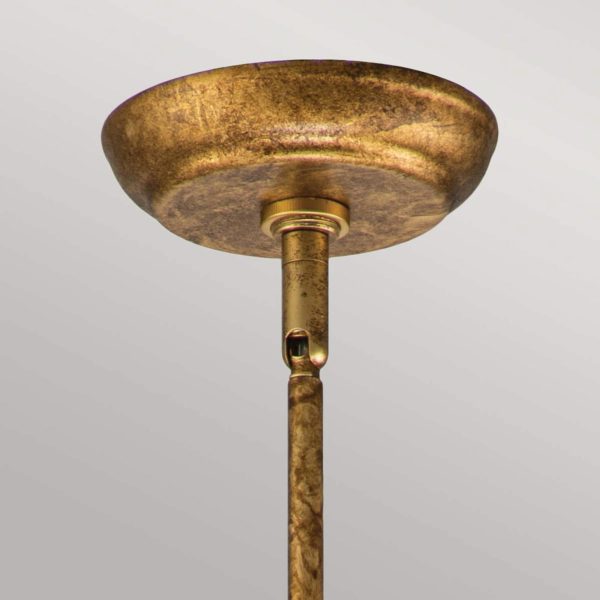 Elstead Suspension Sun King, feuille d’or ELSTEAD