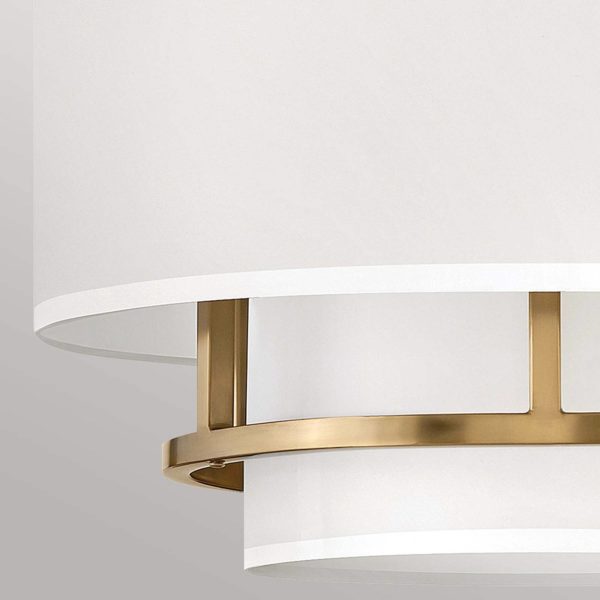 HINKLEY Suspension Graham Duo Mount 3 lampes à Ø 40,6cm, laiton HINKLEY