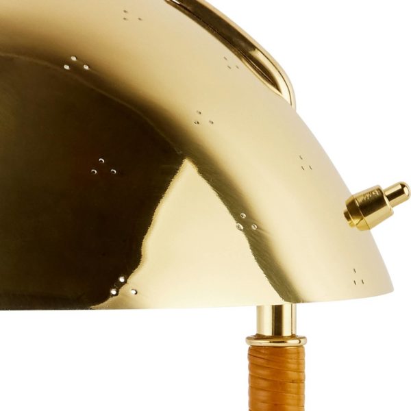 GUBI lampe à poser 9209, laiton, rotin, hauteur 36,5 cm GUBI
