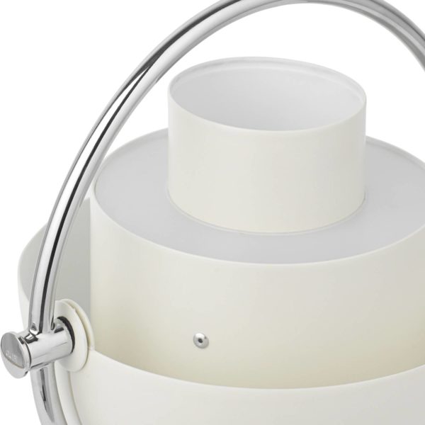 GUBI Lampe à poser à accu Multi-Lite, hauteur 30 cm, chrome/blanc GUBI