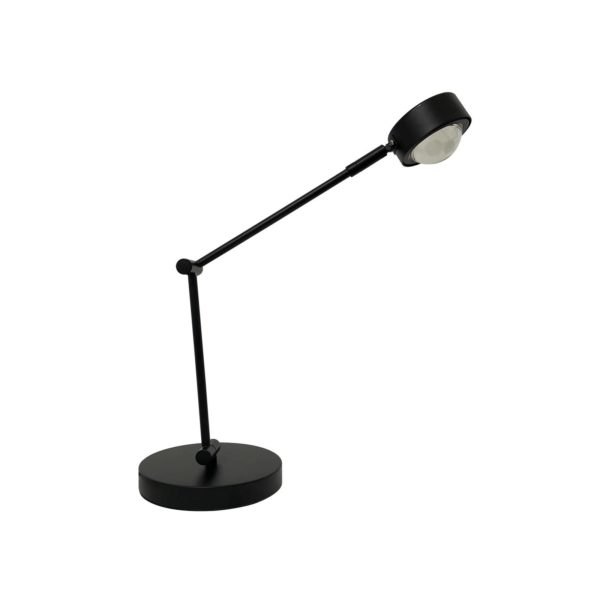 Lindby Lampe à poser Jyla, noir, lentille, 4200K LINDBY