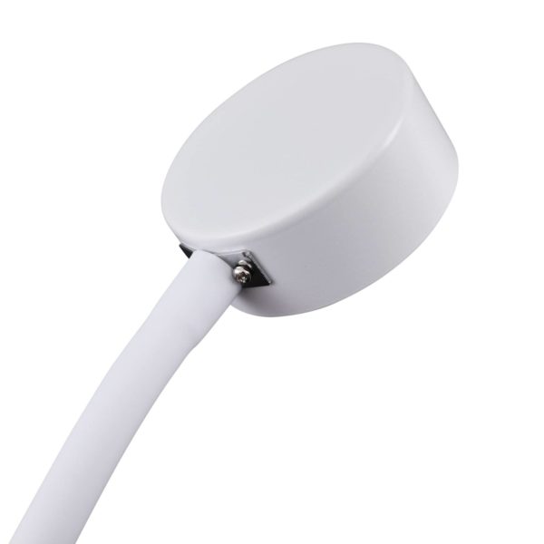 Lindby Lampe à pince Jyla, blanc, lentille, 4200K, bras flexible LINDBY