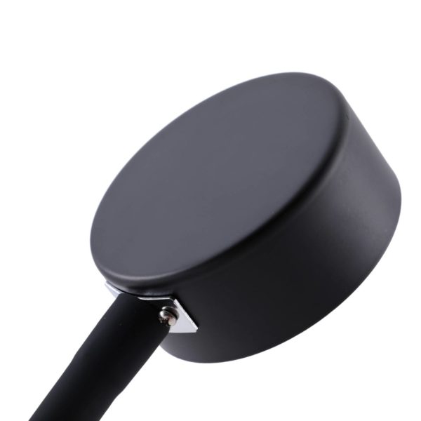 Lindby Lampe à pince Jyla, noir, lentille, 4200K, bras flexible LINDBY