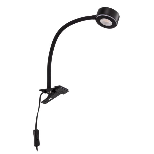 Lindby Lampe à pince Jyla, noir, GX53, 2700K, bras flexible LINDBY