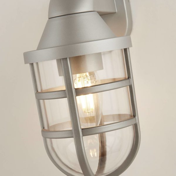 Searchlight Applique d’extérieur X Seaside, argent, IP44 Searchlight