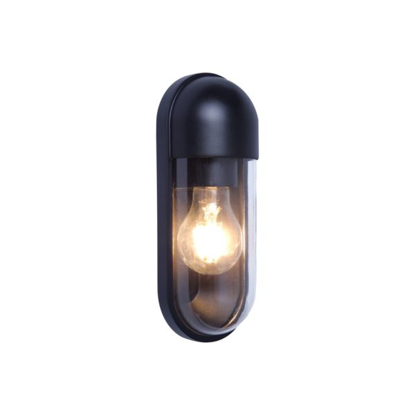 Viokef Applique d’extérieur Cap, noir, hauteur 24 cm Viokef