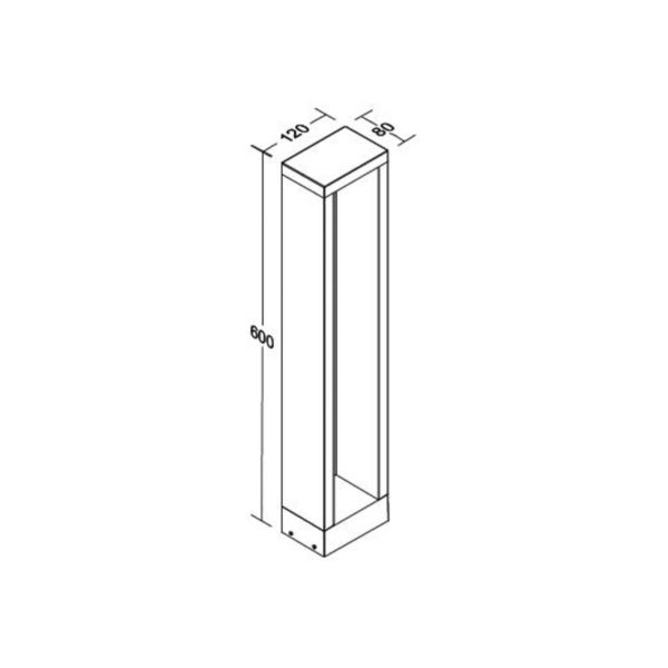 BRUMBERG Borne lumineuse LED Addia, graphite, IP54, hauteur 60 cm BRUMBERG