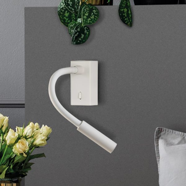 ACB ILUMINACIÓN Liseuse LED Cio, interrupteur, bras flexible, 930, blanc ACB ILUMINACIÓN