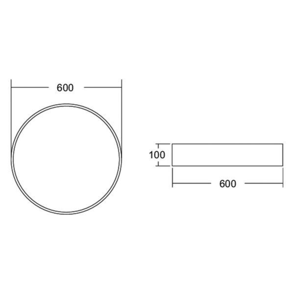 BRUMBERG Biro Circle, Ø 60 cm, DALI intensité variable, blanc, 4.000 K BRUMBERG