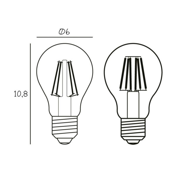 DESIGN BY US Ampoule LED Arbitrary, E27 Ø 6 cm 5 W 2.200 K intensité variable DESIGN BY US