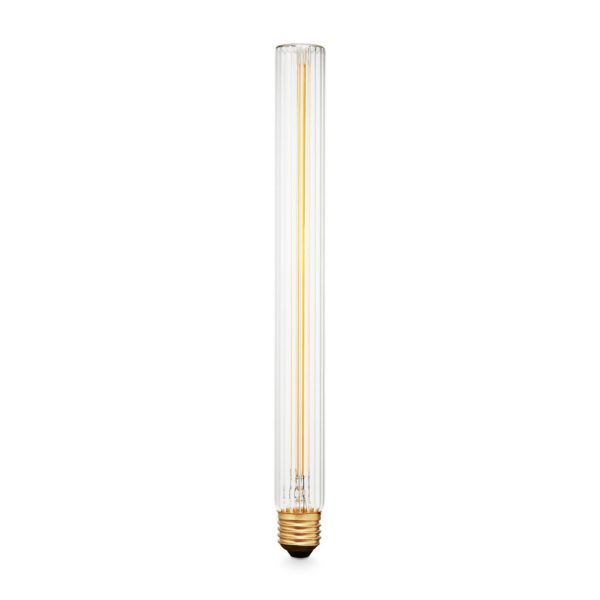 DESIGN BY US Ampoule tubulaire LED Tube 300 Plissé, E27, 4 W, 2.200 K, intensité DESIGN BY US