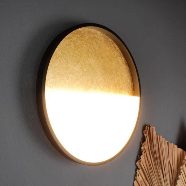 Eco-Light Applique murale LED Vista, or/noir, Ø 40 cm Eco-Light