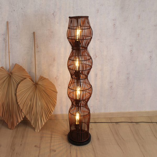 Eco-Light Lampe sur pied Bamboo, marron Eco-Light