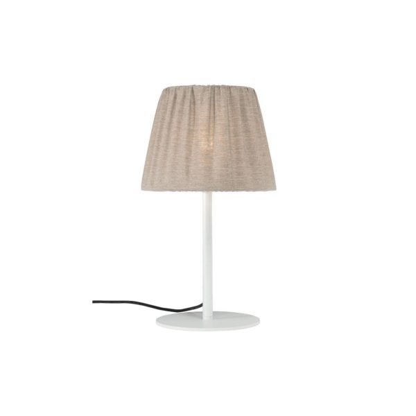 PR Home Lampe de table d’extérieur Agnar, blanc / marron, 57 cm PR Home