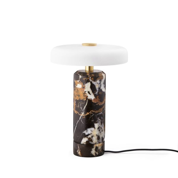 DESIGN BY US Lampe de table LED à accu Trip, multicolore / blanche, marbre, verre, IP44 DESIGN BY US