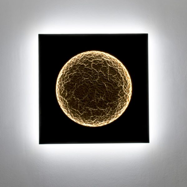 Holländer Applique murale LED Plenilunio, brun/doré, largeur 100 cm Holländer
