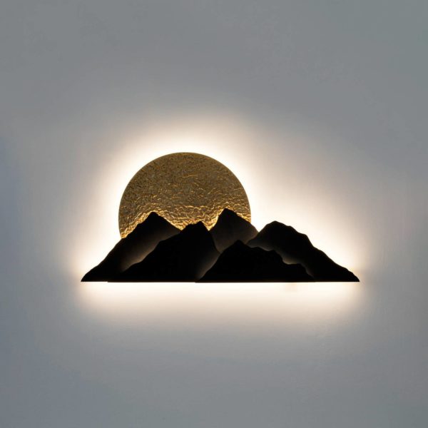 Holländer Applique murale LED Montagna, brun/doré, largeur 150 cm Holländer