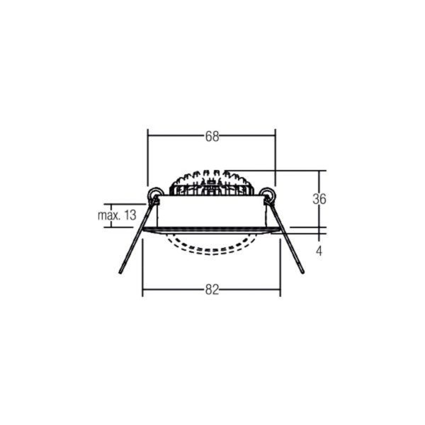 BRUMBERG BB03 Spot encastré LED, on/off boîte de raccordement nickel BRUMBERG