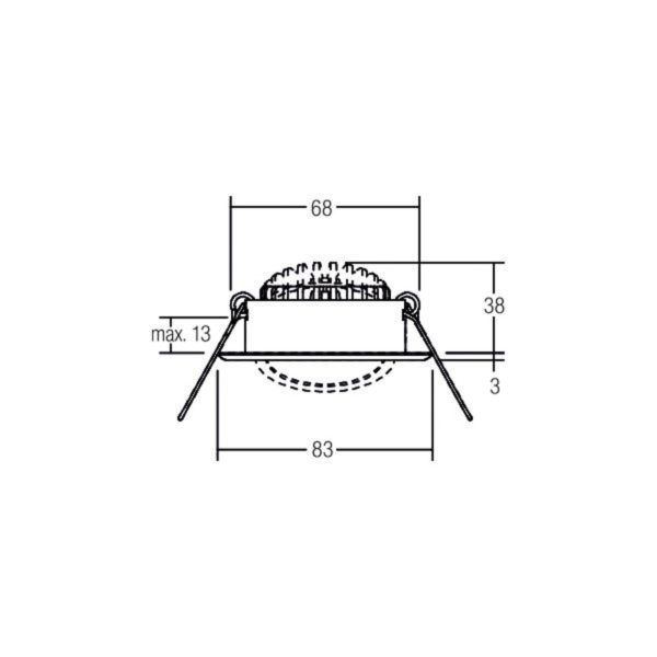 BRUMBERG Spot encastré LED BB09, RC, driver rond, inox BRUMBERG