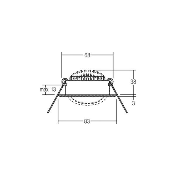 BRUMBERG Spot encastré LED BB09 on/off, boîtier de raccordement, inox BRUMBERG
