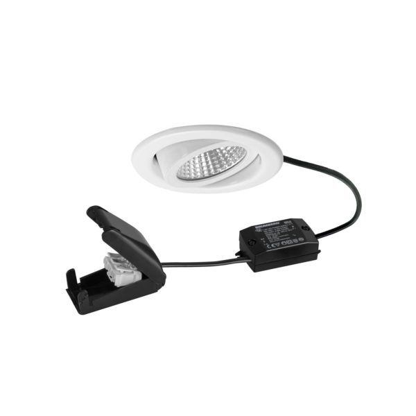 BRUMBERG Spot encastré LED BB09, on/off, boîte de raccordement, blanc BRUMBERG