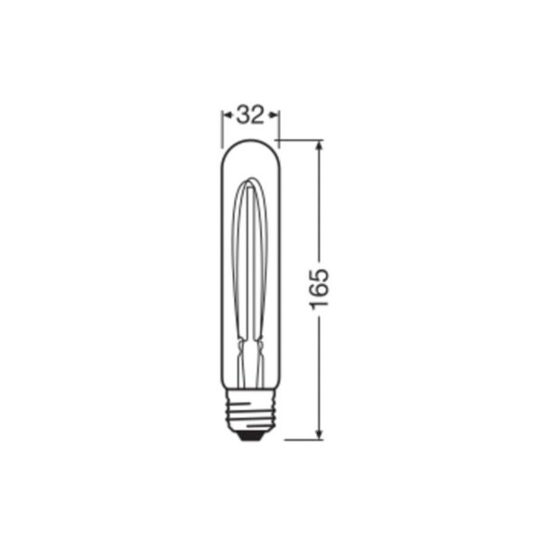 OSRAM LED Vintage 1906, Tube, or, E27, 4,8 W, 822, dim. Osram
