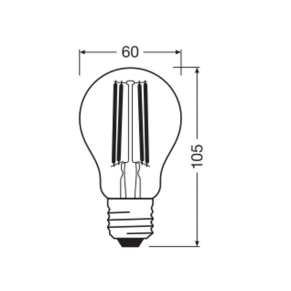 OSRAM LED Classic, filament, E27, 5 W, 1.055 lm, 4.000 K Osram
