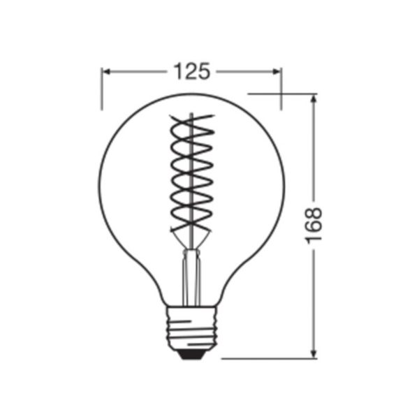OSRAM LED Vintage 1906, G125, E27, 8,4 W, or, 824, intensité variable. Osram