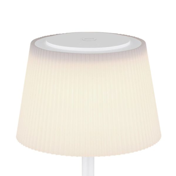 Globo Lampe de table LED rechargeable Grégoire, blanc mat, hauteur 38 cm, CCT Globo