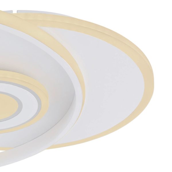 Globo Plafonnier LED Roderick, blanc, longueur 54 cm, acrylique, CCT Globo