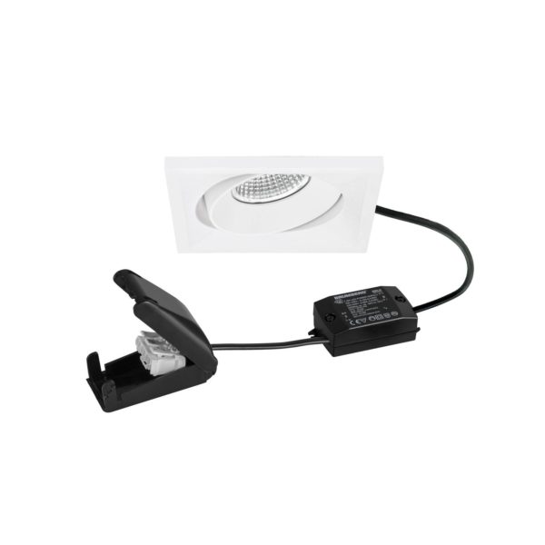 BRUMBERG spot LED BB38, on/off, boîte de raccordement, blanc structuré BRUMBERG