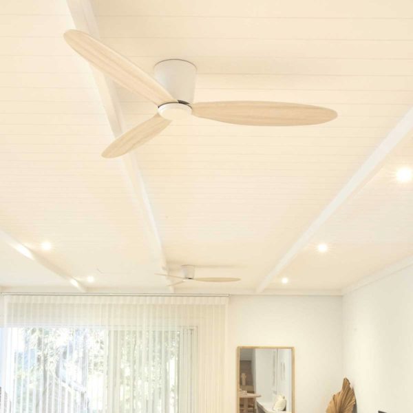 Beacon Lighting Beacon Ventilateur de plafond Airfusion Radar chêne/blanc DC silencieux Beacon Lighting