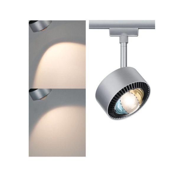 Paulmann URail Aldan spot LED, chrome mat, métal, CCT Paulmann
