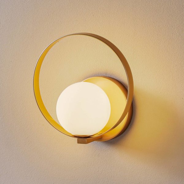 ACB ILUMINACIÓN Applique LED Halo, dorée/opale ACB ILUMINACIÓN