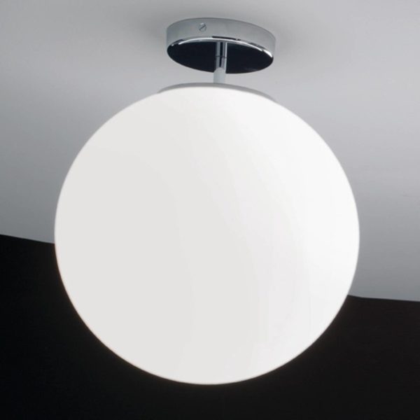 Ailati Plafonnier en verre Sferis, 40 cm, chrome Ailati