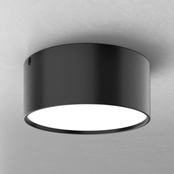 Ailati Plafonnier LED Mine simple, noir 14 cm Ailati