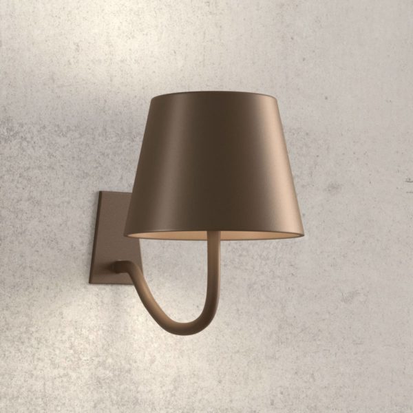 Applique murale LED Zafferano Poldina avec batterie, brun Zafferano