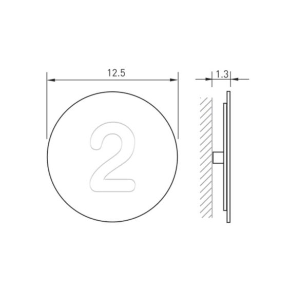 Absolut/ Radius Numéro de maison Round en inox  – 4 Absolut/ Radius