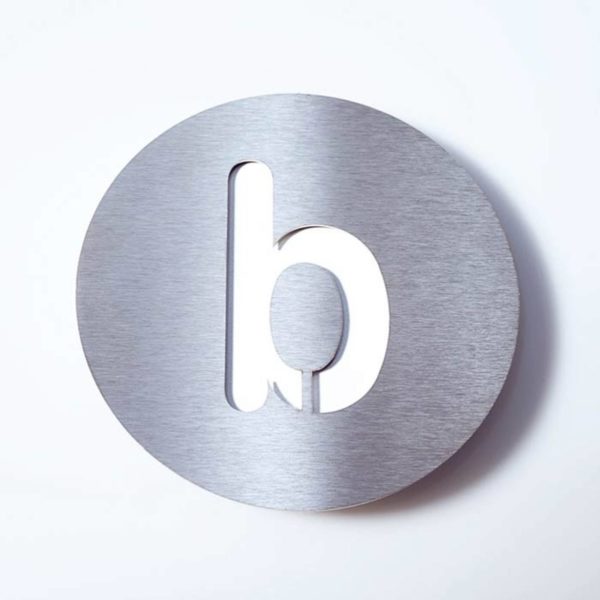 Absolut/ Radius Numéro de maison Round en inox – b Absolut/ Radius