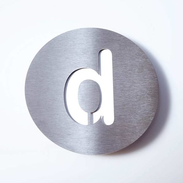 Absolut/ Radius Numéro de maison Round en inox – d Absolut/ Radius