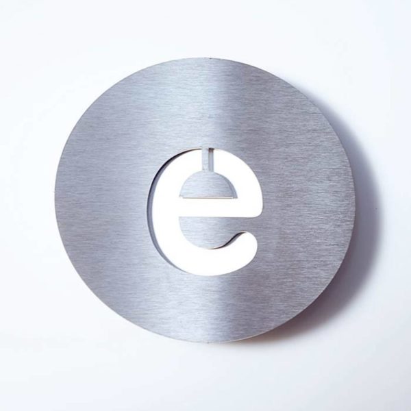 Absolut/ Radius Numéro de maison Round en inox – e Absolut/ Radius