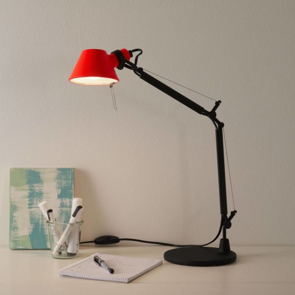 Artemide Tolomeo Micro Bicolor table noir/corail Artemide