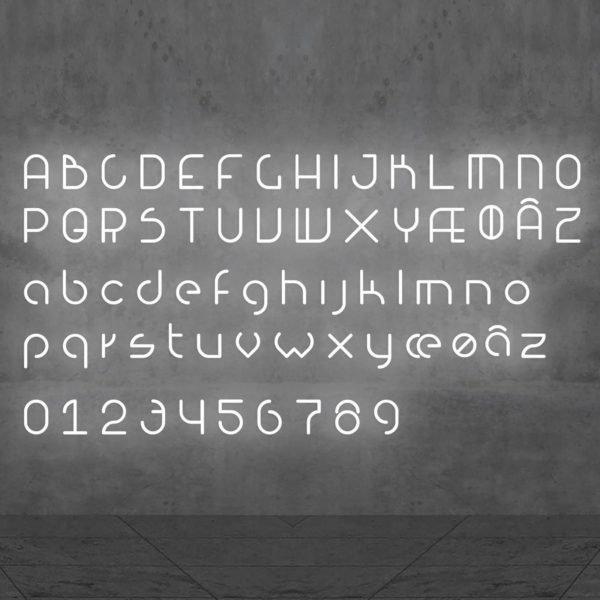 Artemide Alphabet of Light applique chiffre 0 Artemide