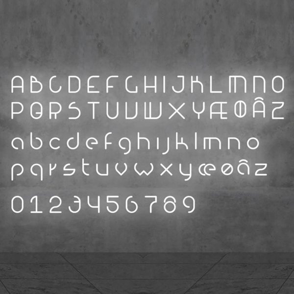 Artemide Alphabet of Light applique chiffre 4 Artemide