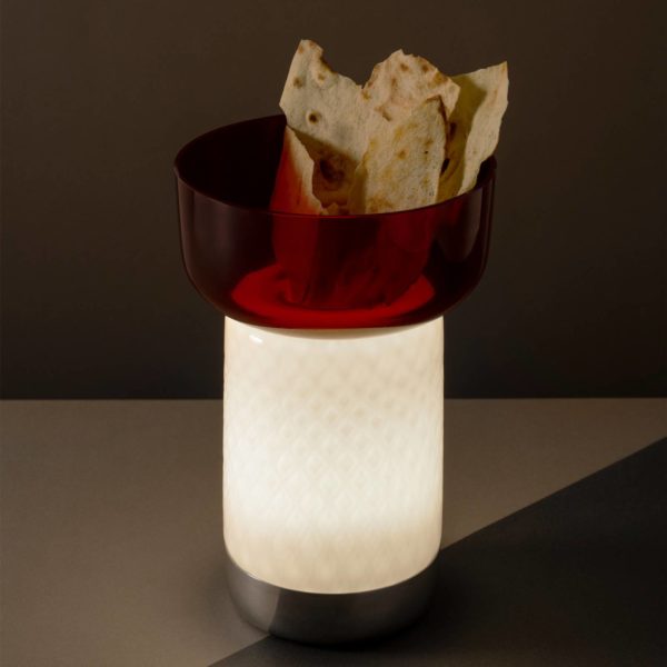 Artemide Bontà lampe à poser LED, bol rouge Artemide