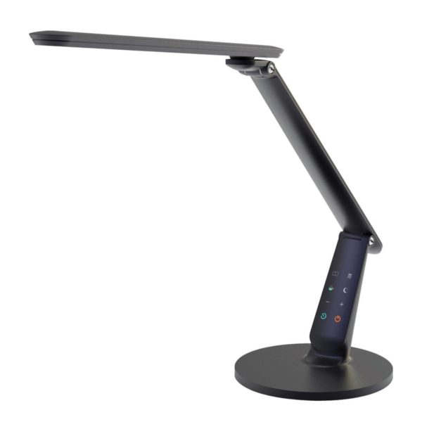 Aluminor Lampe de bureau LED Swingo panneau commande noire Aluminor