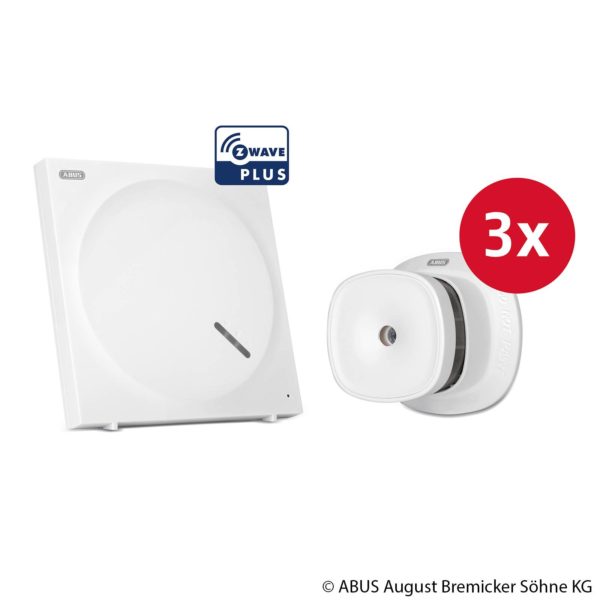 ABUS Z-Wave set anti-incendie 3 capteurs de fumée Abus
