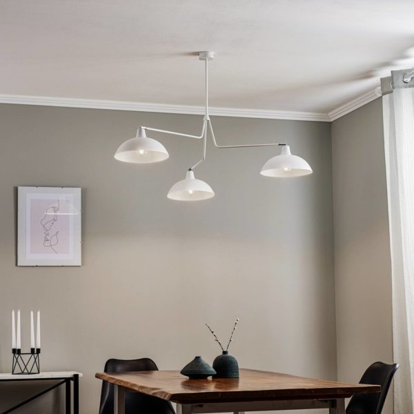 ALDEX Suspension 1036, à 3 lampes, blanche ALDEX